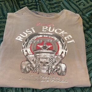 Graphic Tee with Rust Bucket Design